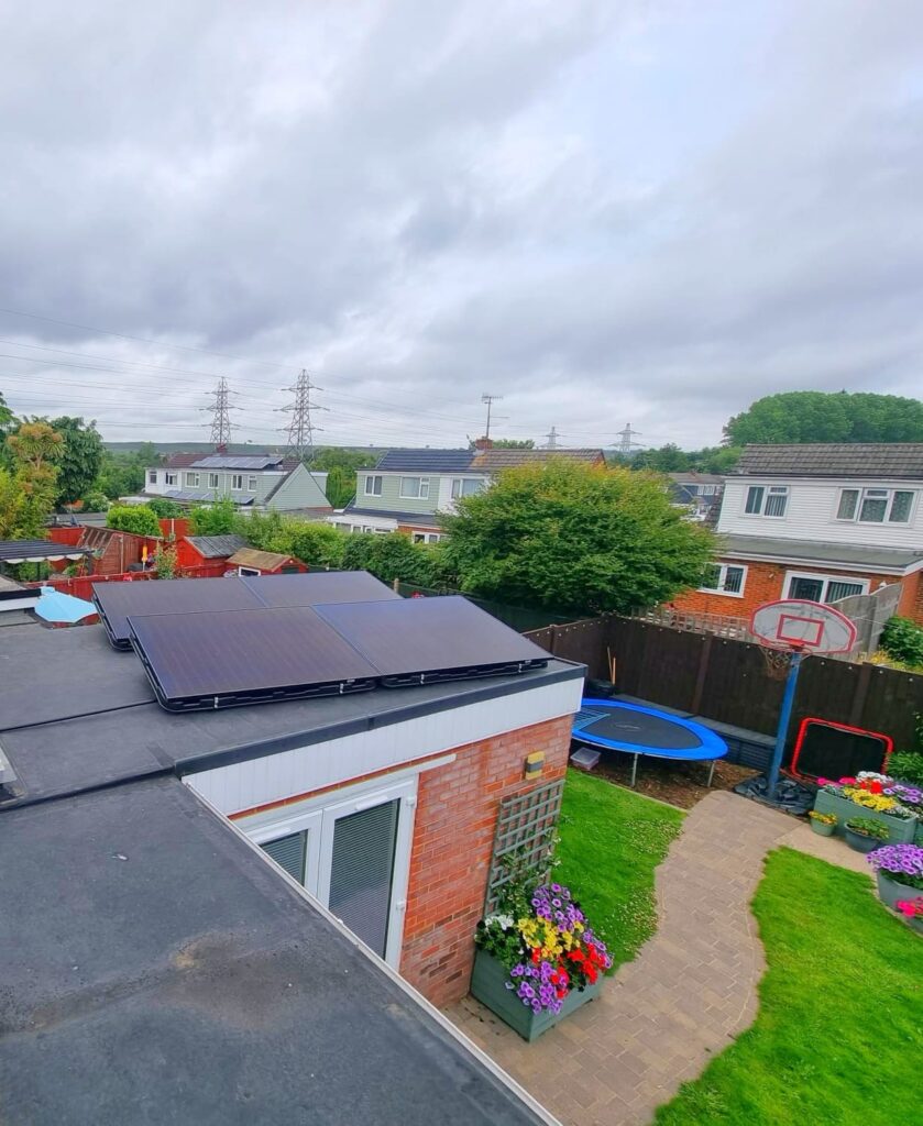 PV Panels Fitted to Flat Roof