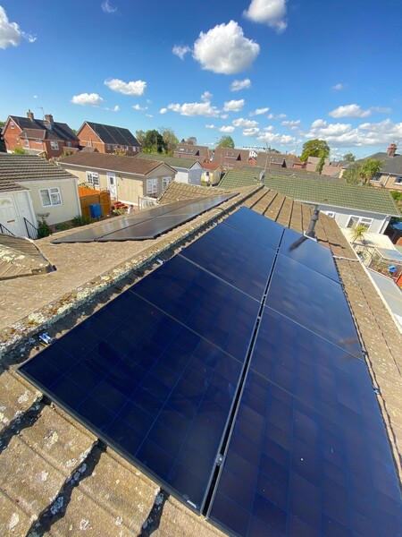 Solar battery installation